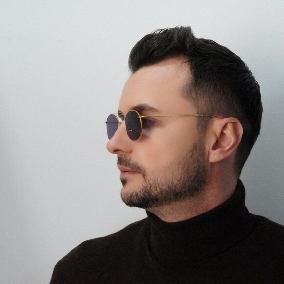 NEW CUTLER AND GROSS CG1268GPLS 001 GOLD PURPLE SUNGLASSES - Picture 4 of 10